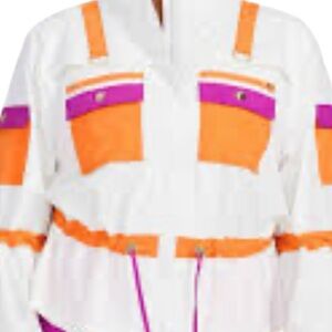 Peloton x Brittany Allen size XL Cargo jacket collaboration. Colorful, zip up